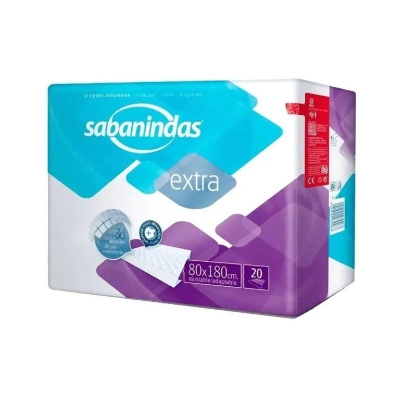 SABANINDAS Extra Protector Absorbente Ajustable 80x180cm 20 uds-1