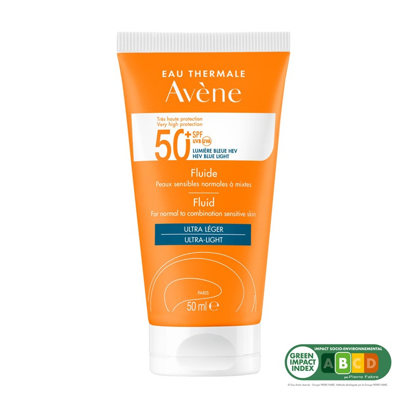 Avène Solar Fluido Facial Toque Seco Piel Normal a Mixta SPF50+ 50ml-2