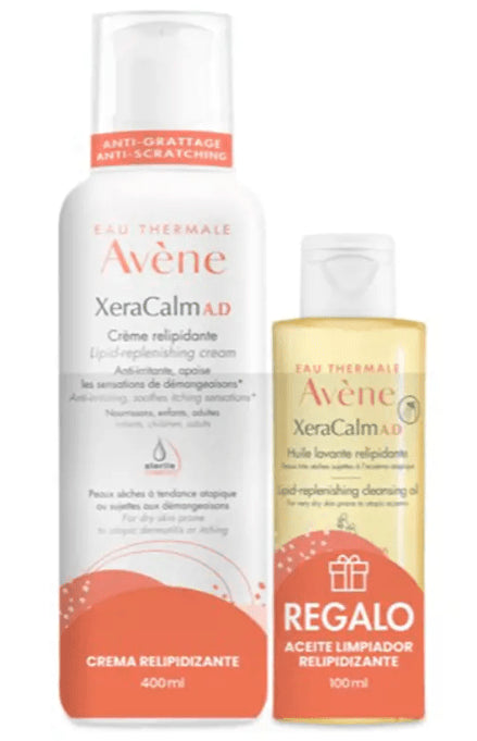 AVENE Xeracalm A.D Crema Relipidizante 400ml + Aceite Limpiador REGALO-1
