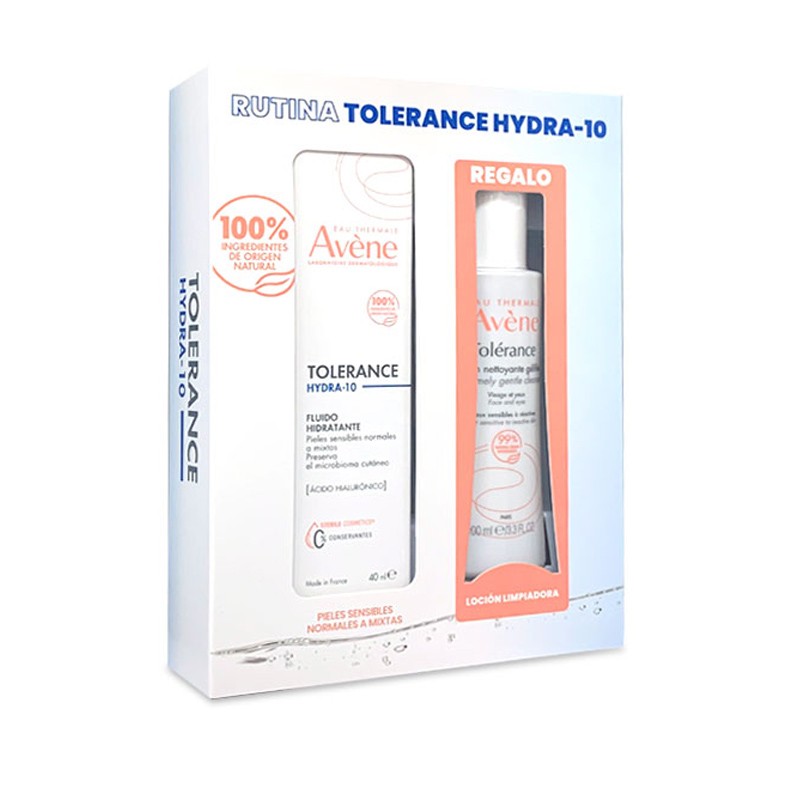 AVENE Tolerance Hydra-10 Fluido Hidratante 40ml + Loción Limpiadora Gelificada Regalo-1