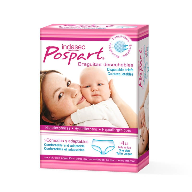 INDASEC POSPART Braguitas Desechables Talla Única 4 uds-1
