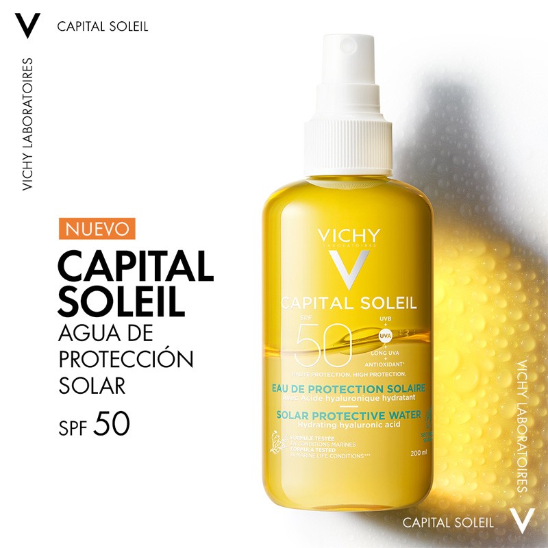 VICHY Capital Soleil Agua de Protección Solar Hidratante Spf50 (200ml)-9