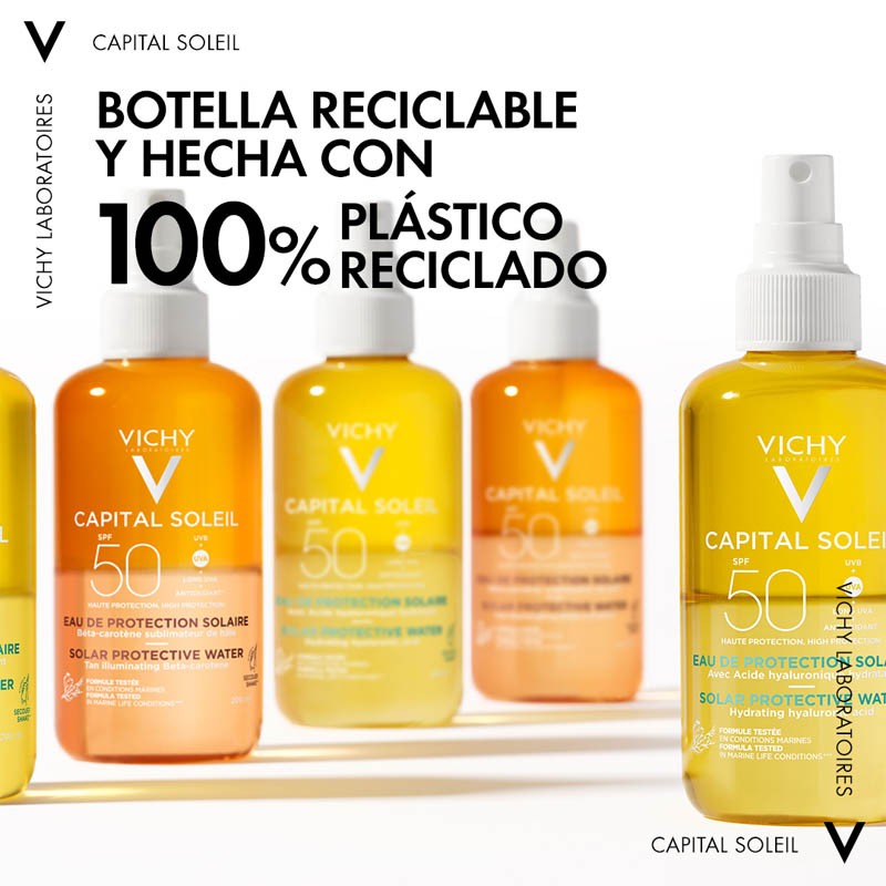 VICHY Capital Soleil Agua de Protección Solar Hidratante Spf50 (200ml)-10
