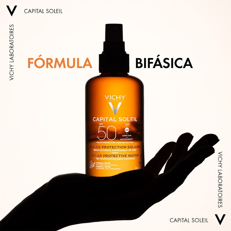 VICHY Capital Soleil Agua de Protección Solar Luminosidad Spf50 (200ml)-3