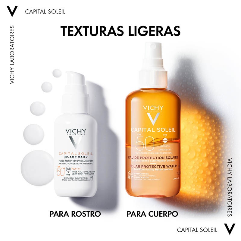 VICHY Capital Soleil Agua de Protección Solar Luminosidad Spf50 (200ml)-11