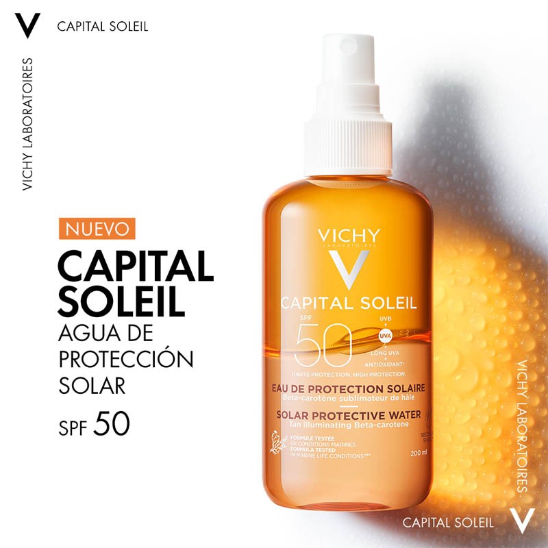 VICHY Capital Soleil Agua de Protección Solar Luminosidad Spf50 (200ml)-13