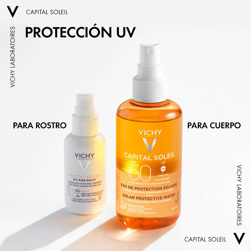 VICHY Capital Soleil Agua de Protección Solar Luminosidad Spf50 (200ml)-10