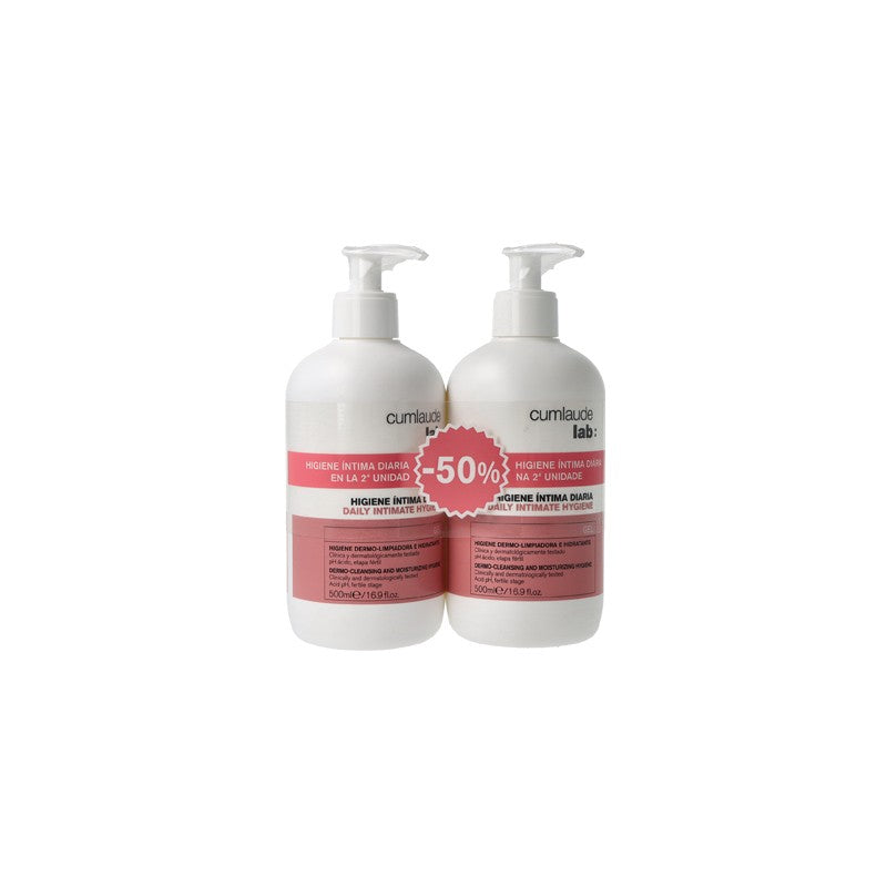 CUMLAUDE LAB Higiene Íntima Diaria Gel Limpiador Duplo 2x500ml-2