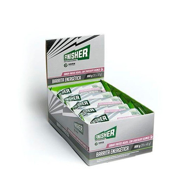 FINISHER Barrita Energética Sabor Frutos Rojos con Chocolate Blanco 20 barritas-2
