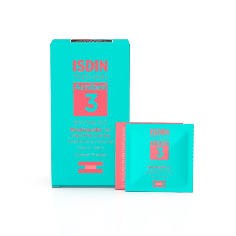 ISDIN ACNIBEN Teen Skin Minimizador de Imperfecciones 30 Toallitas-1