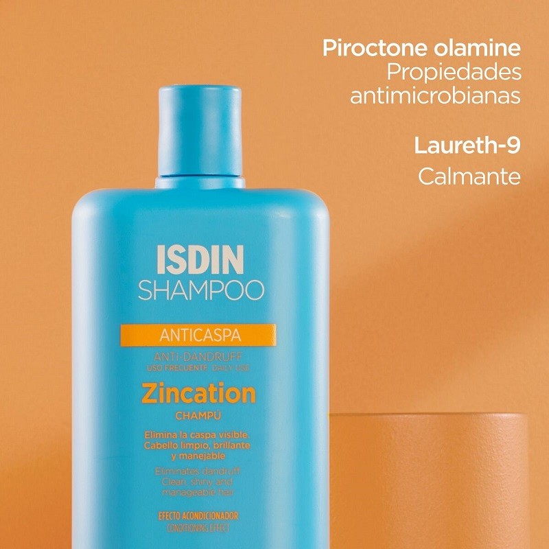 ISDIN Zincation Champú Anticaspa Uso Frecuente 400ml-6