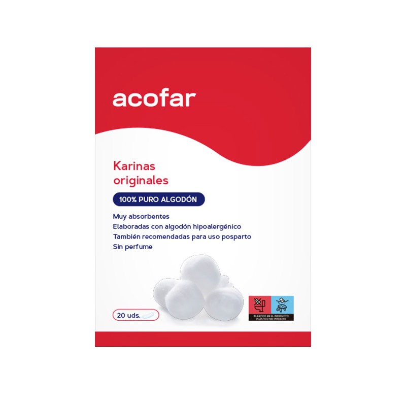 Acofar Compresas Tocológicas de Algodón 20 uds-1