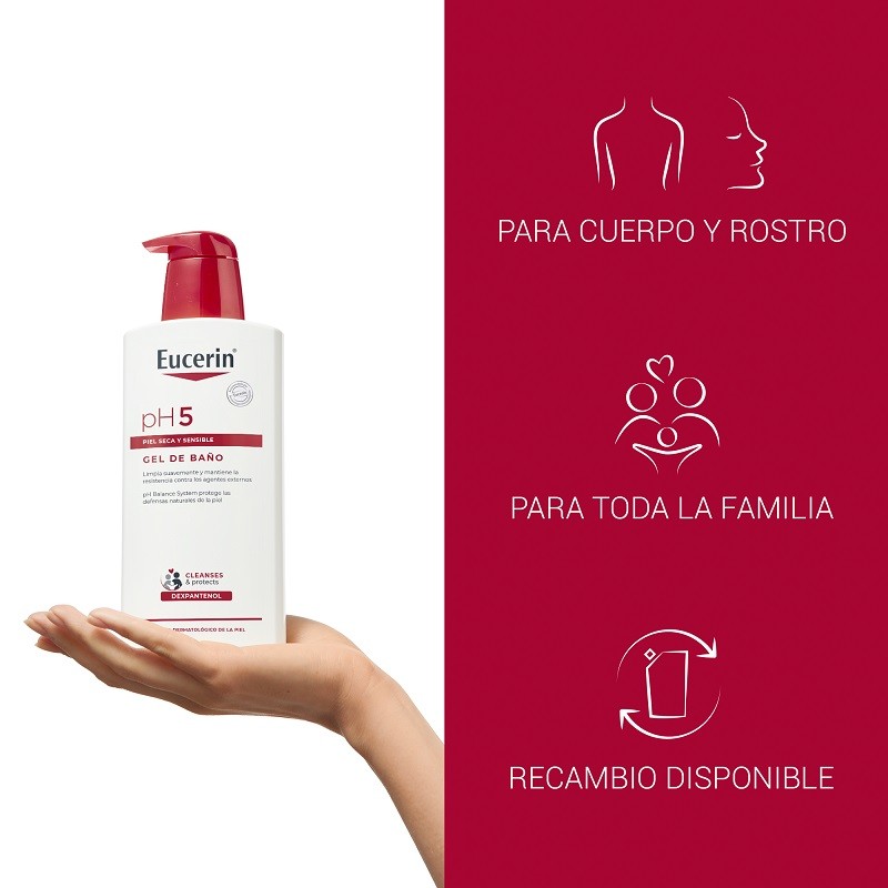 EUCERIN pH5 Gel de Baño Piel Seca y Sensible 400ml-4
