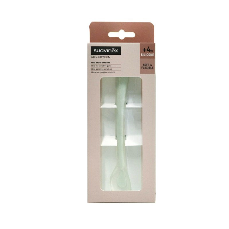 SUAVINEX Cuchara de Silicona para Bebé Verde-1