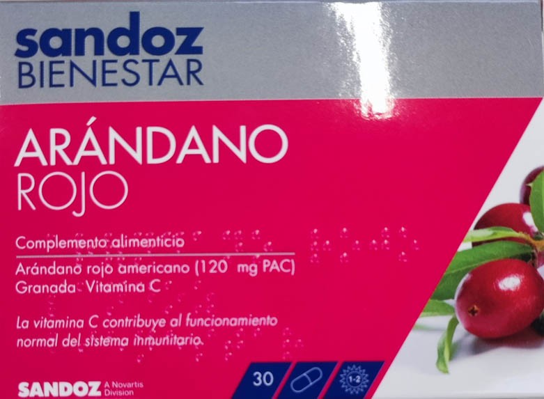 SANDOZ Bienestar Arándano Rojo 30 Cápsulas-1