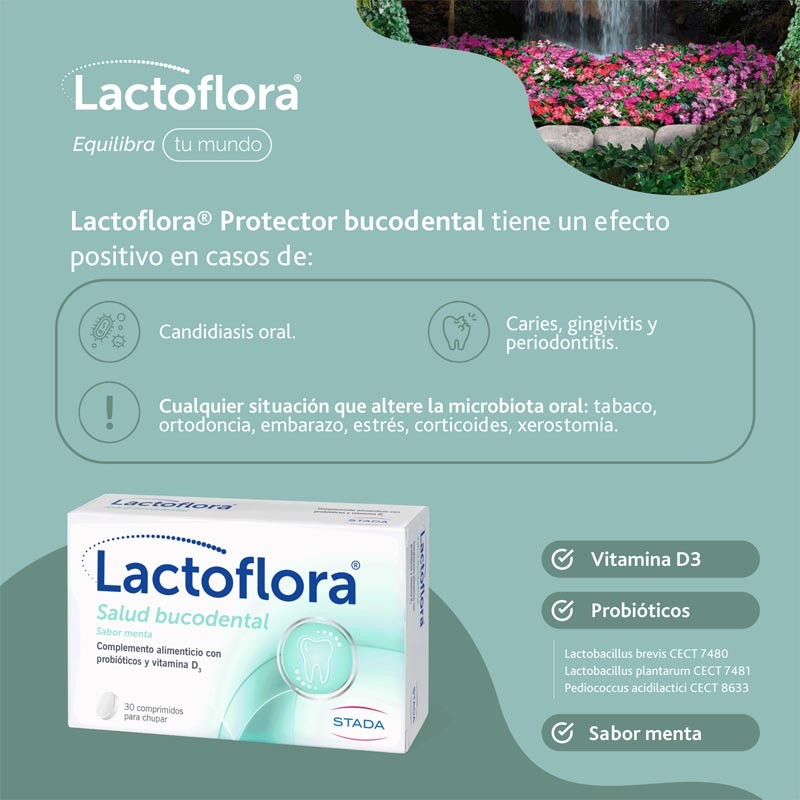 LACTOFLORA Salud Bucodental Sabor Menta 30 Comprimidos-3