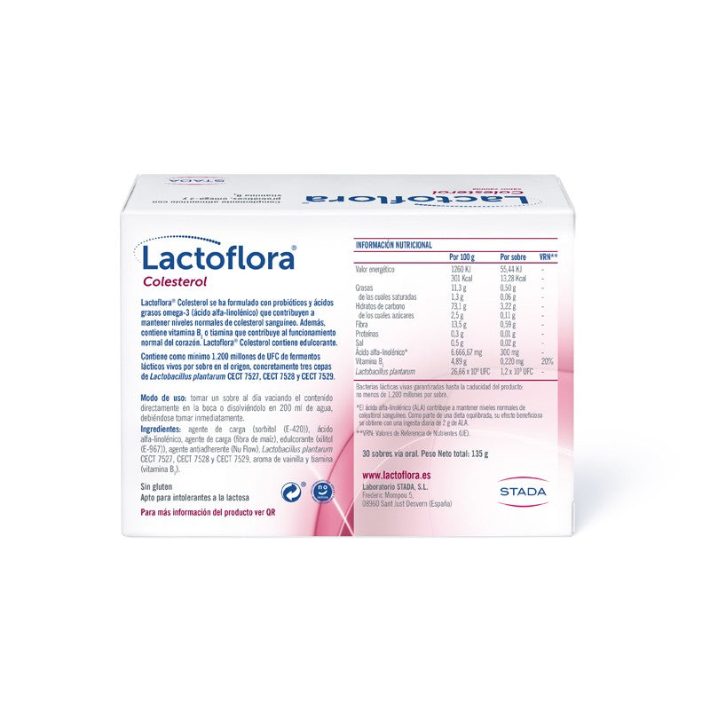 LACTOFLORA Colesterol sabor Vainilla 30 sobres-2