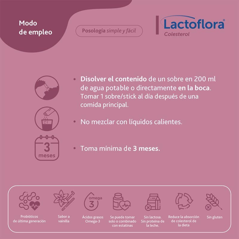LACTOFLORA Colesterol sabor Vainilla 30 sobres-5