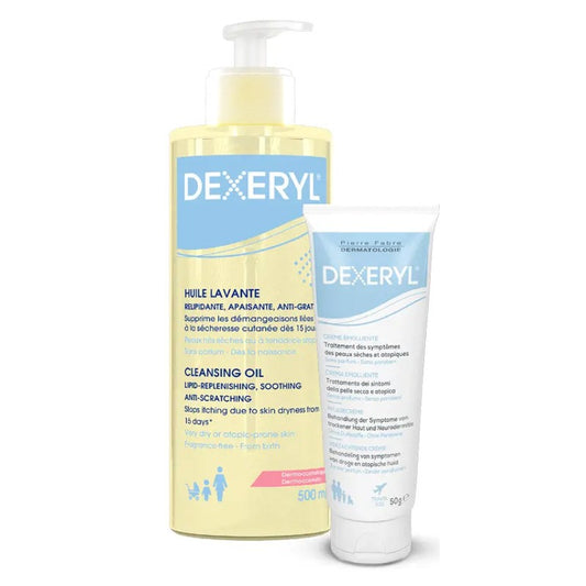 DEXERYL Aceite Limpiador 500ml + Crema Emoliente 50 ml de Regalo-1