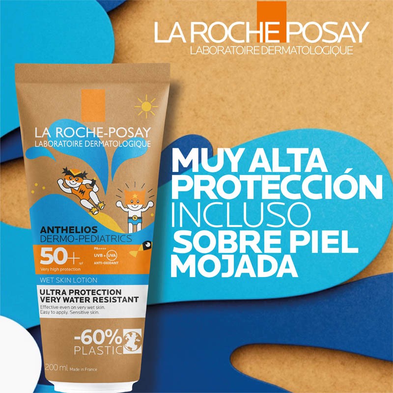 ANTHELIOS Dermo-Pediatrics Wet Skin Lotion SPF50+ LA ROCHE POSAY Duplo 2x200ml-13