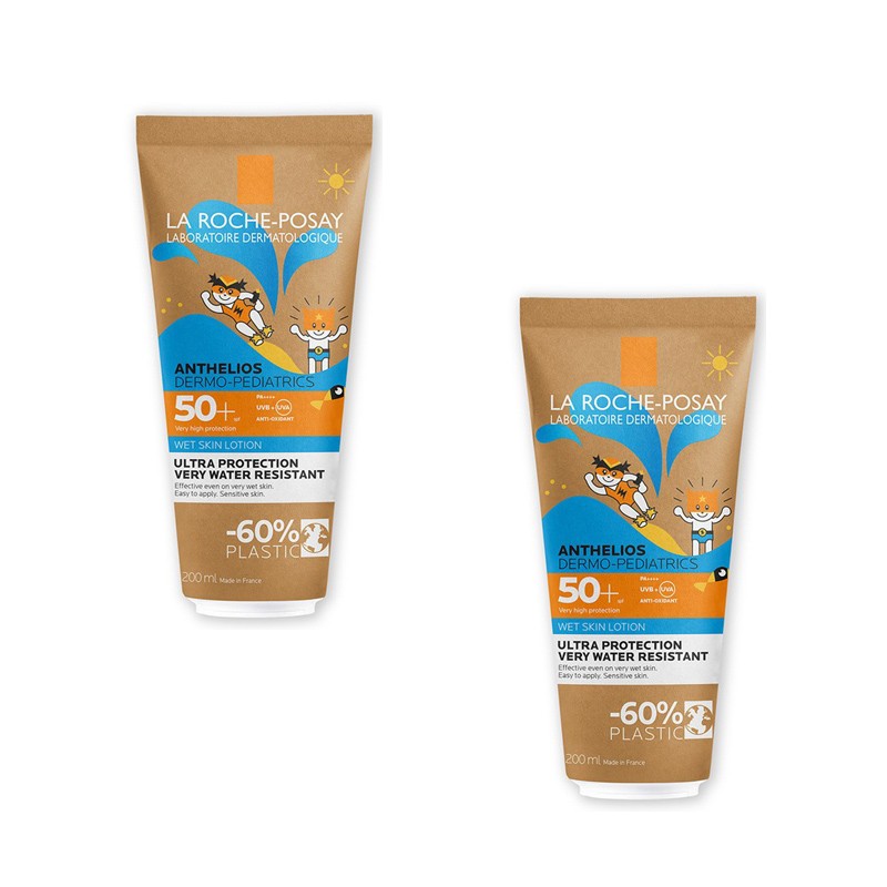 ANTHELIOS Dermo-Pediatrics Wet Skin Lotion SPF50+ LA ROCHE POSAY Duplo 2x200ml-1