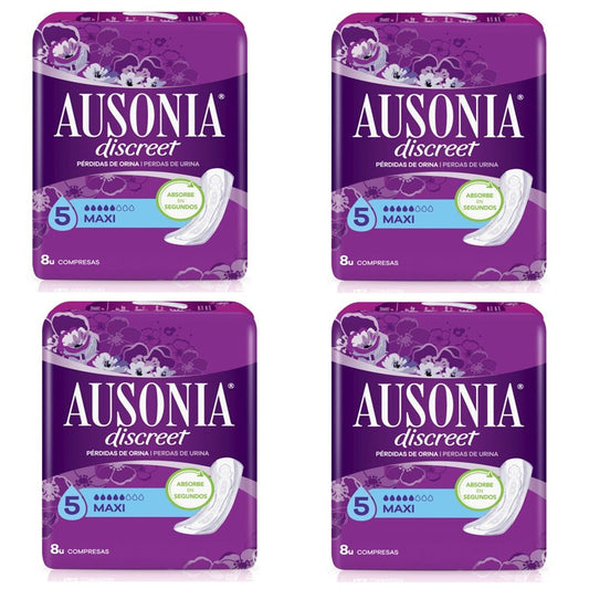 AUSONIA Discreet Extra Maxi Compresa Pack 4x8 Unidades-1