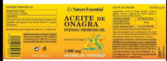Nature Essential Aceite De Onagra 1000 Mg (10% Gla) 100 Perlas-2