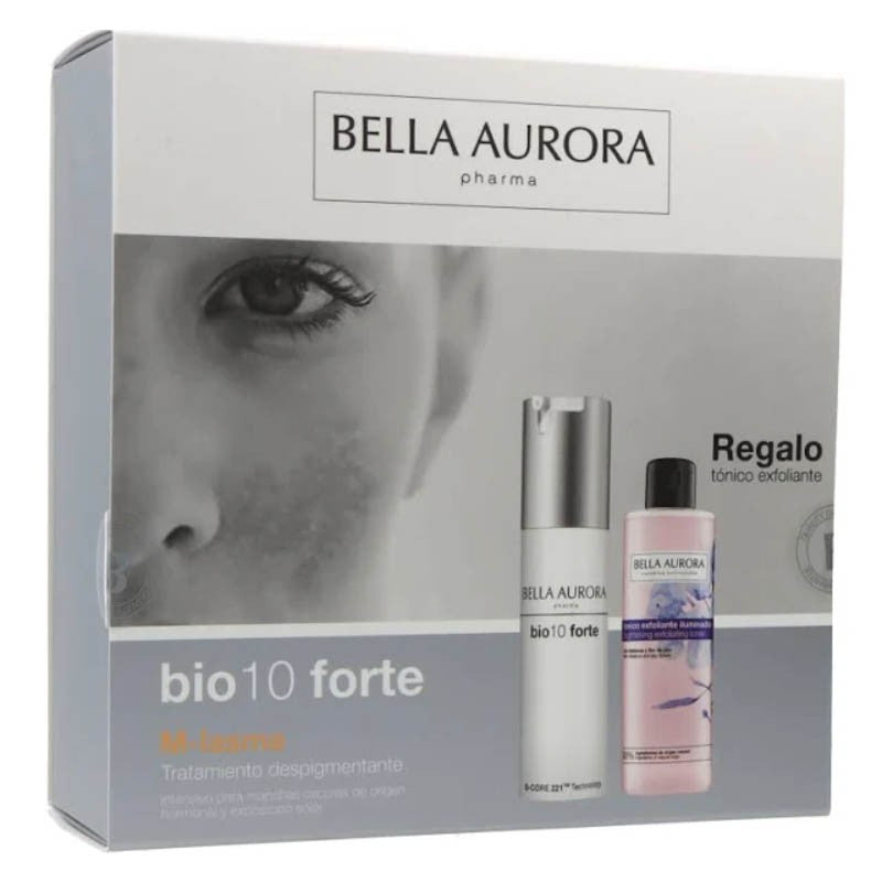 BELLA AURORA BIO 10 Forte M-Lasma Tratamiento Despigmentante Intensivo 30ml + Tónico Exfoliante 200ml de REGALO-1