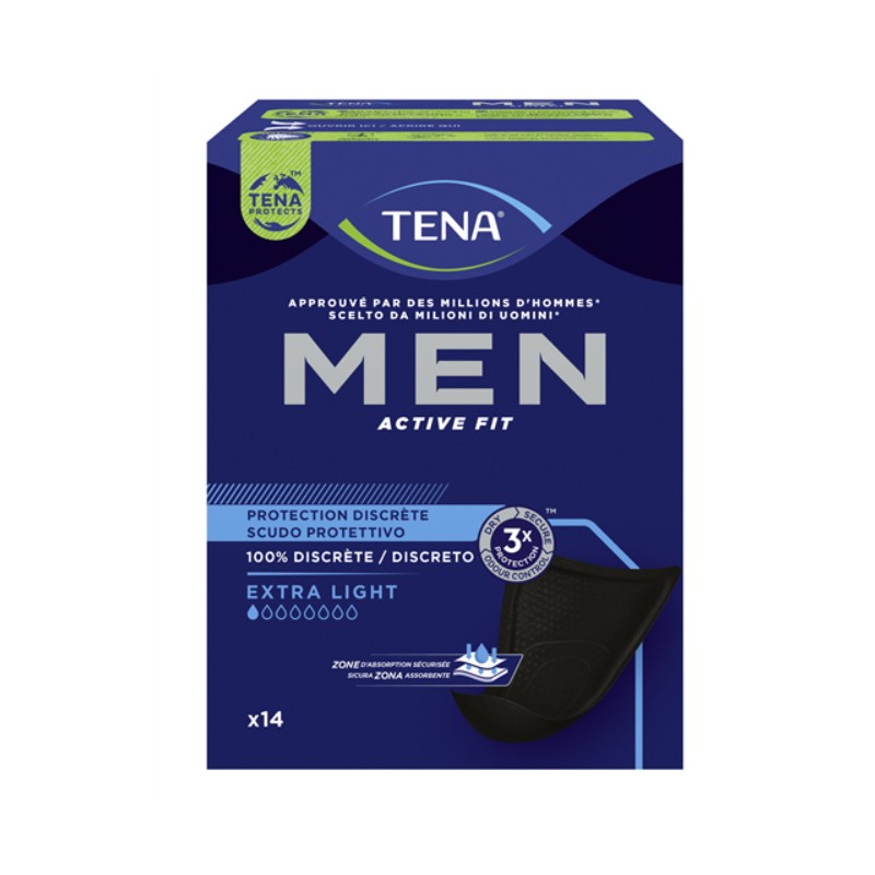 TENA Men Active Fit Escudo Protector Masculino 14uds-1