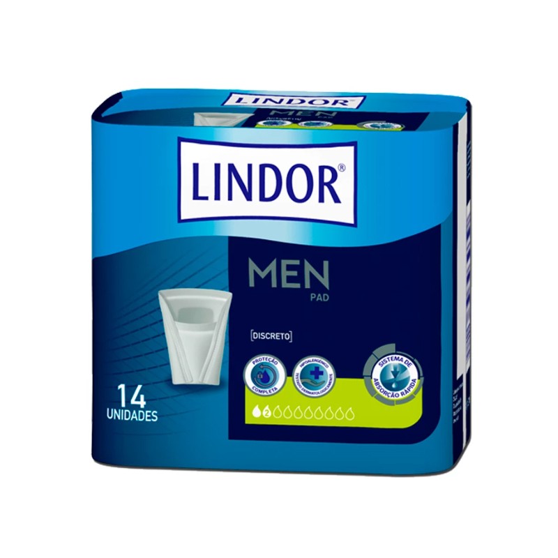 LINDOR Men Pad 2 Gotas 14 Unidades-1