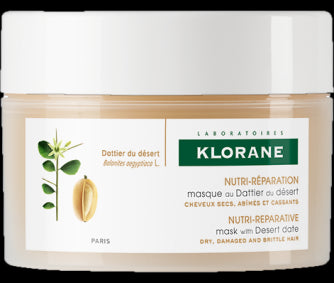 KLORANE Mascarilla Reparadora Manteca de Dátil - cabello seco. 150 Ml.-1