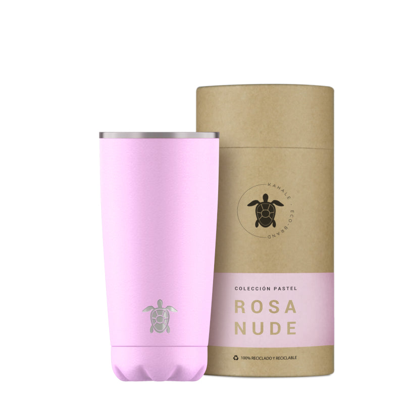 Kahale Coffe Cup Térmica Acero Inoxidable Rosa Nude 500ml-1