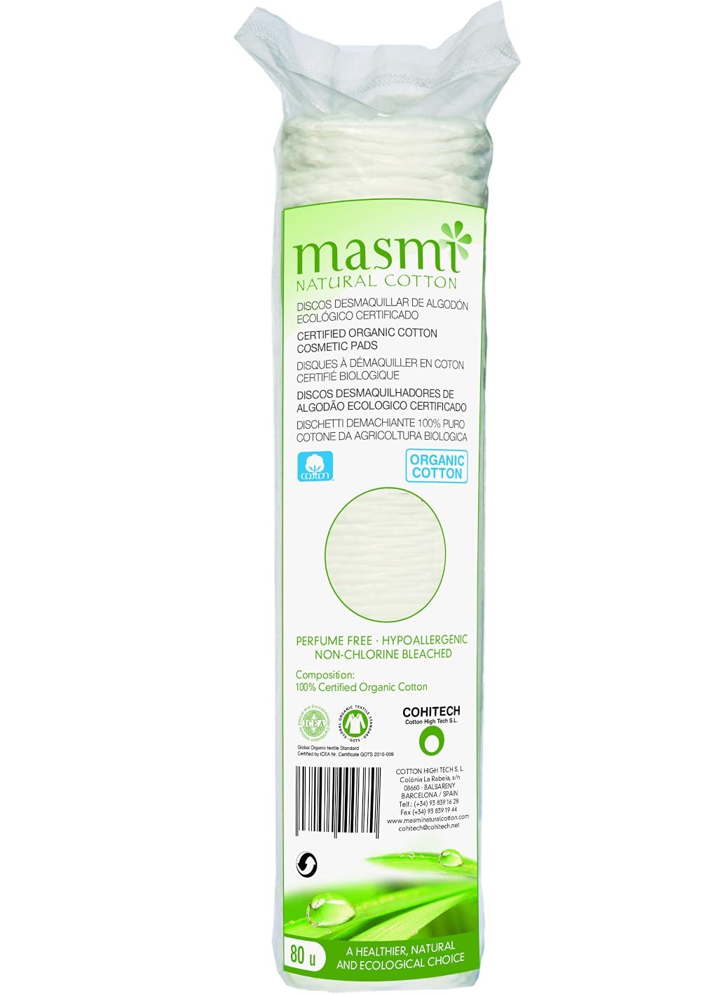 Masmi Discos Desmaquillar Masmi Natural Cotton 80 unidades-1