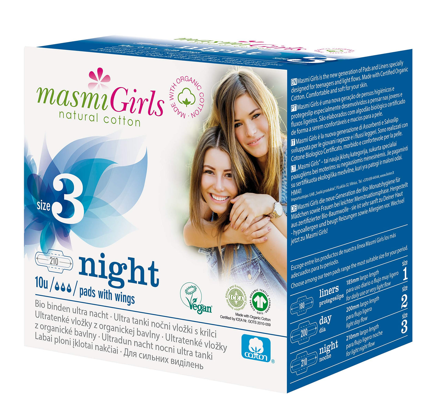 Masmi Girls Compresa Noche 10 unidades-1