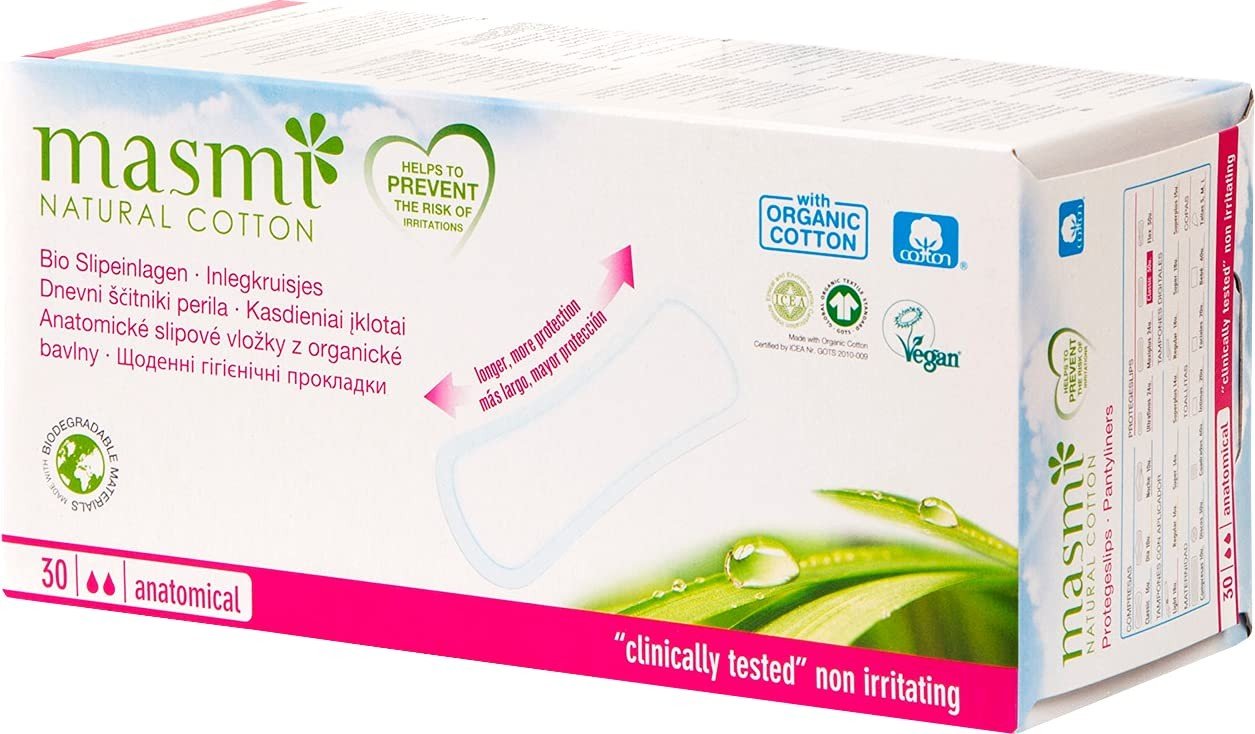 Masmi Protegeslips Anatomicos Masmi Natural Cotton 30 unidades-1