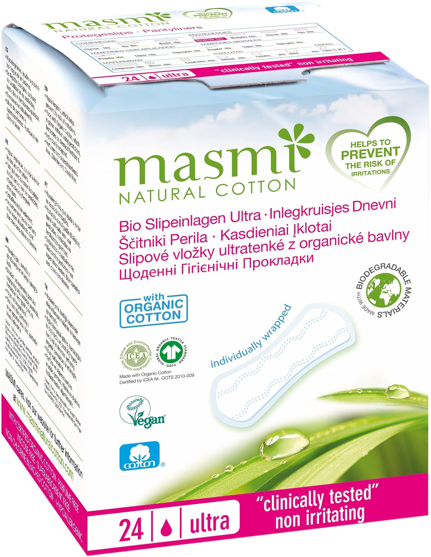 Masmi Protegeslips Ultrafinos Masmi Natural Cotton 24 unidades-1