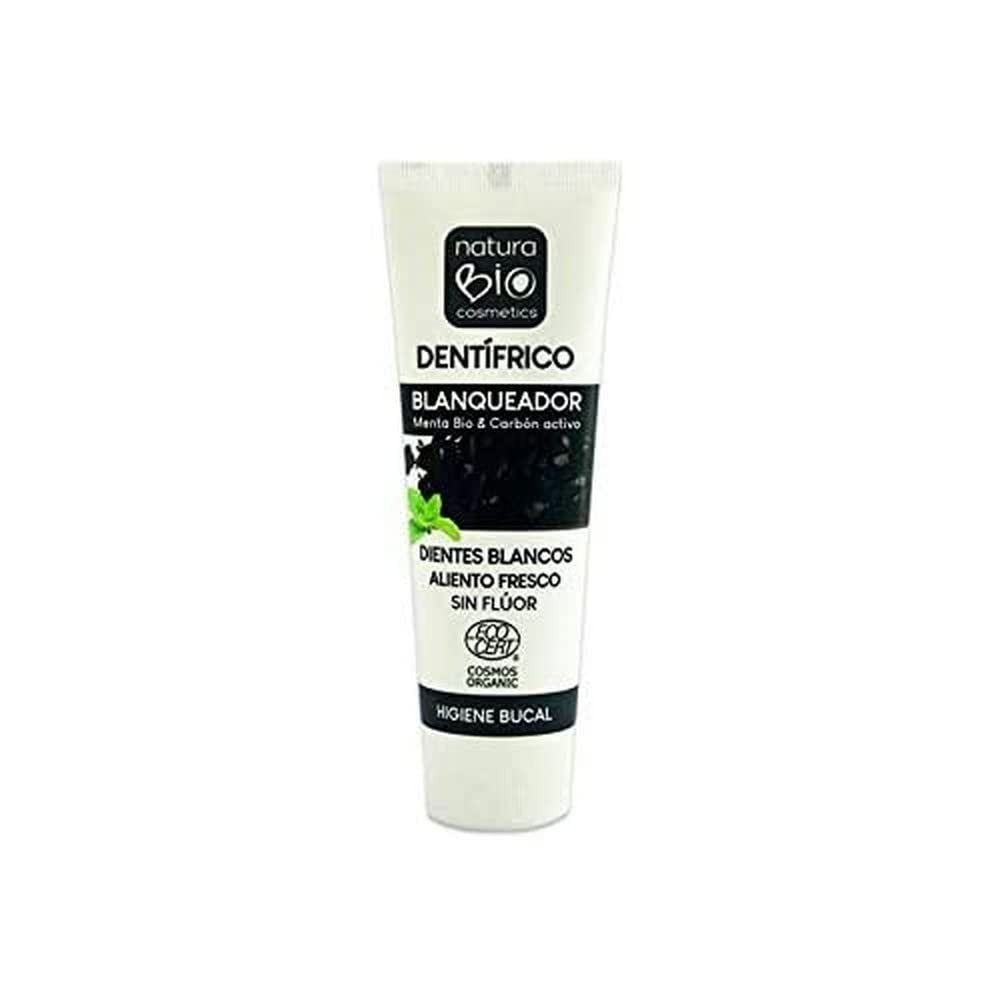 Naturabio Dentifrico Blanqueador Menta Bio & Carbon Activo 75ml-1