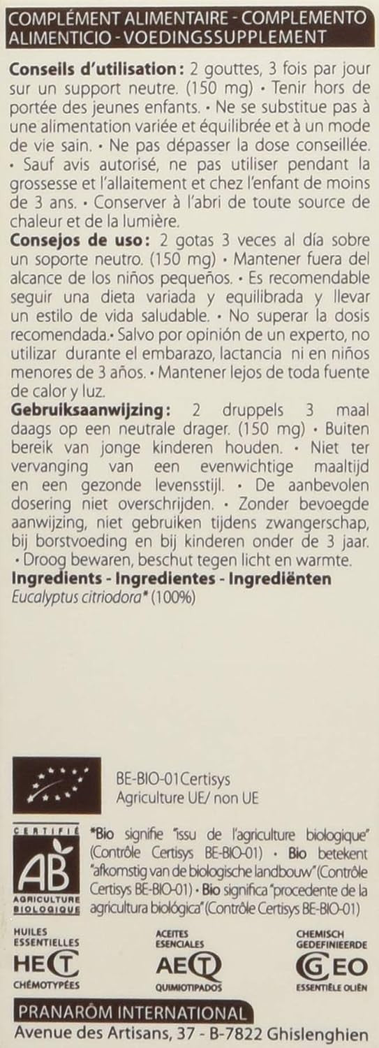 Pranarom Eucalipto Azul Hoja Bio 10ml-2