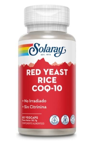 Solaray Red Yeast Rice Plus Q10 60 Vcaps-1