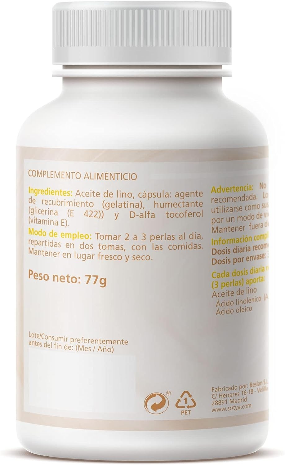 Sotya Beslan Aceite De Lino 702 Mg 110 Perlas-2