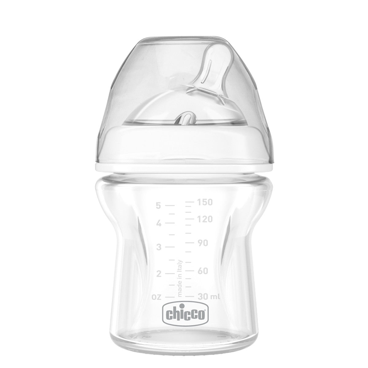 CHICCO Biberón Natural Feeling de Vidrio Flujo normal 150ML 0m+-2