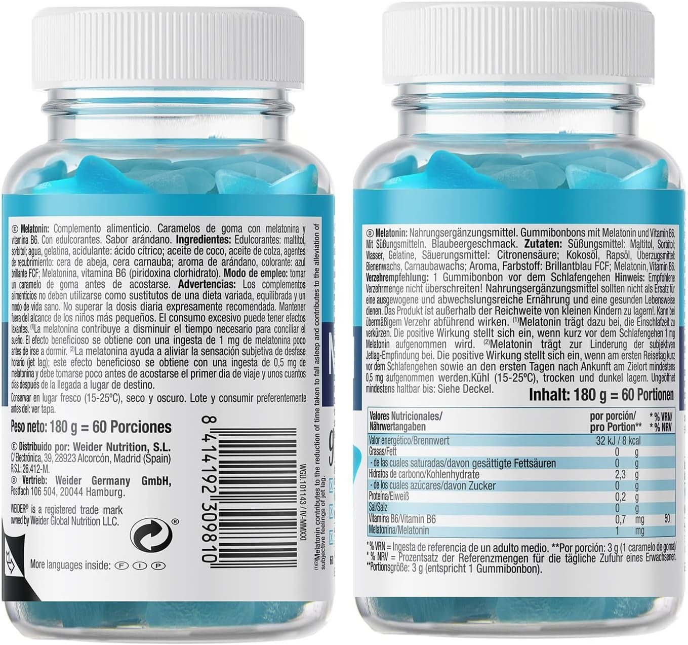 Weider Energy Boost Gummies Melatonina 60 Gominolas-6