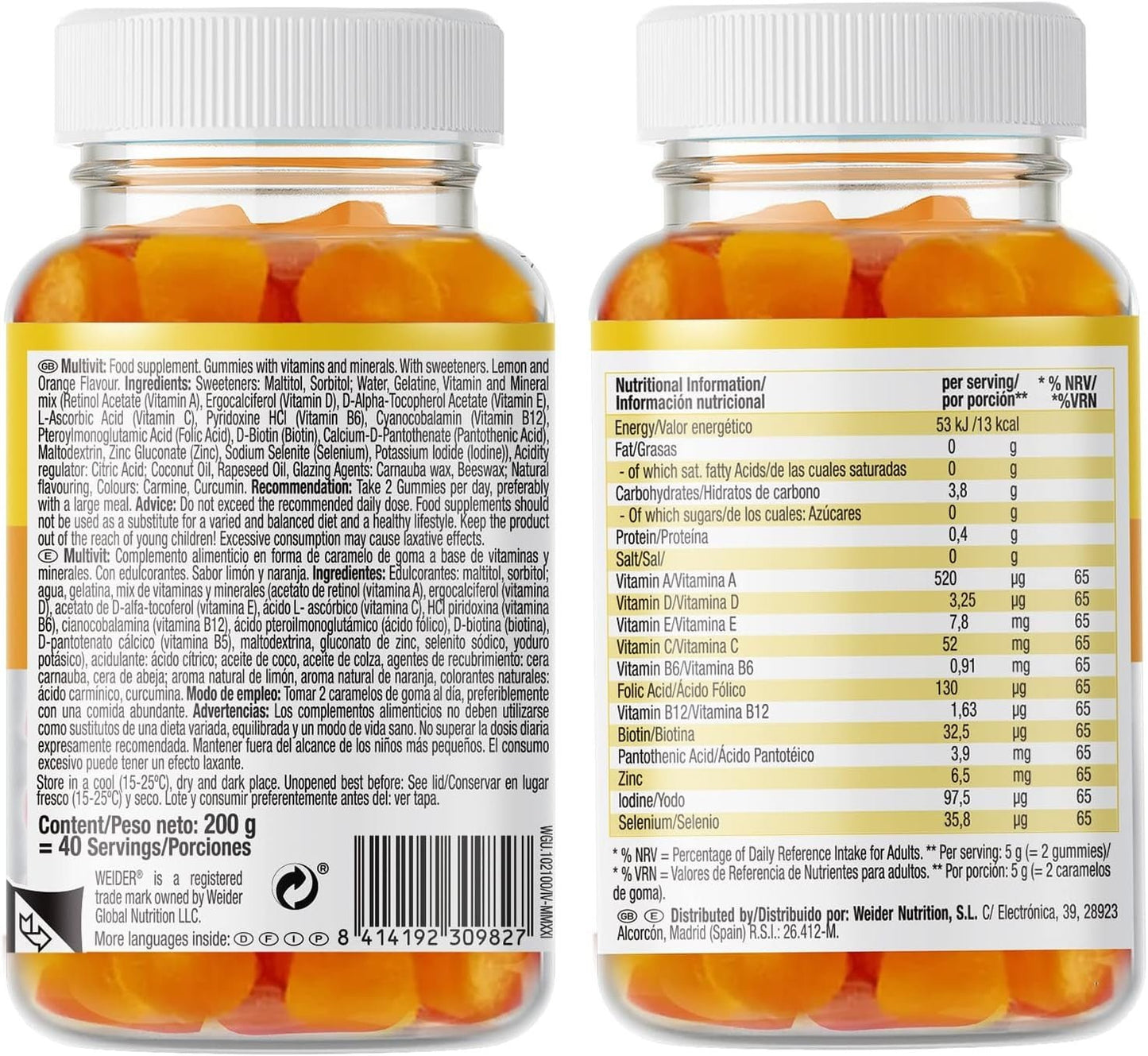 Weider Energy Boost Gummies Multivit 80 Gominolas-5