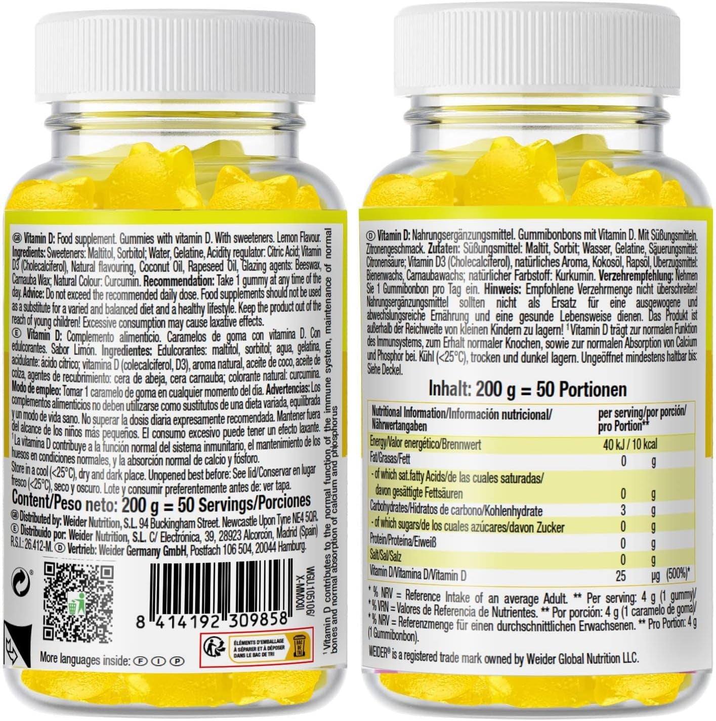 Weider Energy Boost Gummies Vitamin D 50 Gominolas-6