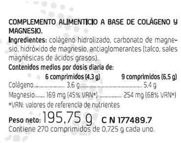 Amlsport Colágeno Con Magnesio 270 Comprimidos-11