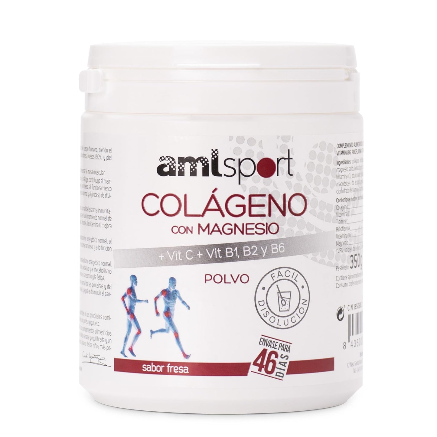 Amlsport Colágeno Con Magnesio Vitamina C B1 B2 B6 350g-1