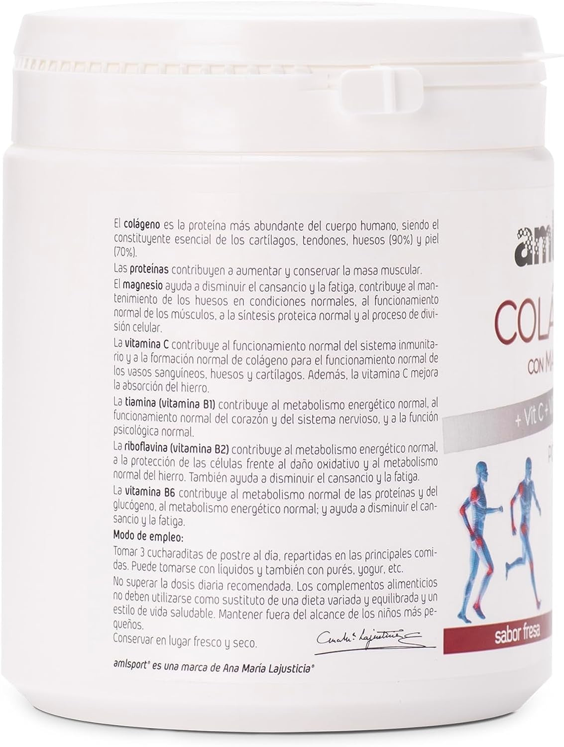 Amlsport Colágeno Con Magnesio Vitamina C B1 B2 B6 350g-7