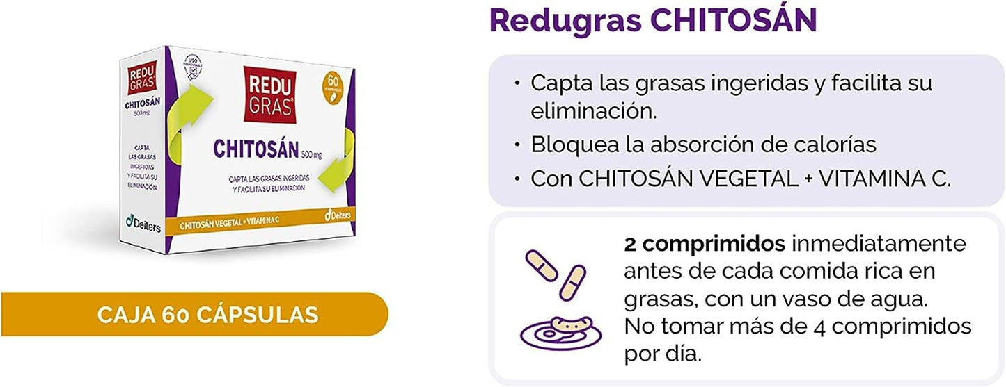 Redugras Chitosan Vegetal 60 Compimidos-2