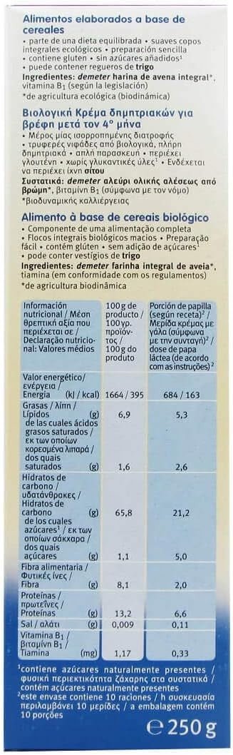 Holle Papilla De Copos De Avena +4 Meses 250 g-2