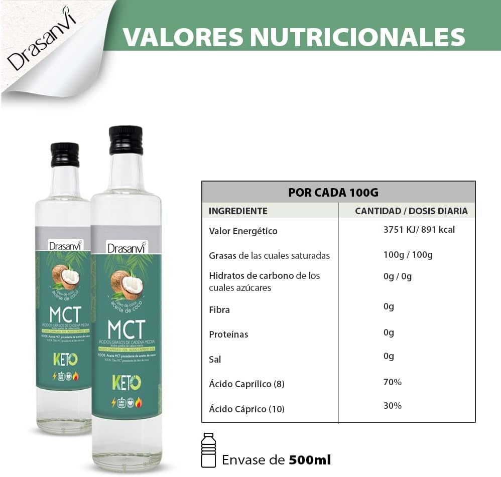 Drasanvi Aceite Mct Coco 500 ml-5